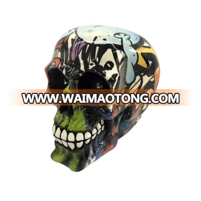 Hot Selling 3D Resin Skull Head for Halloween Ornaments